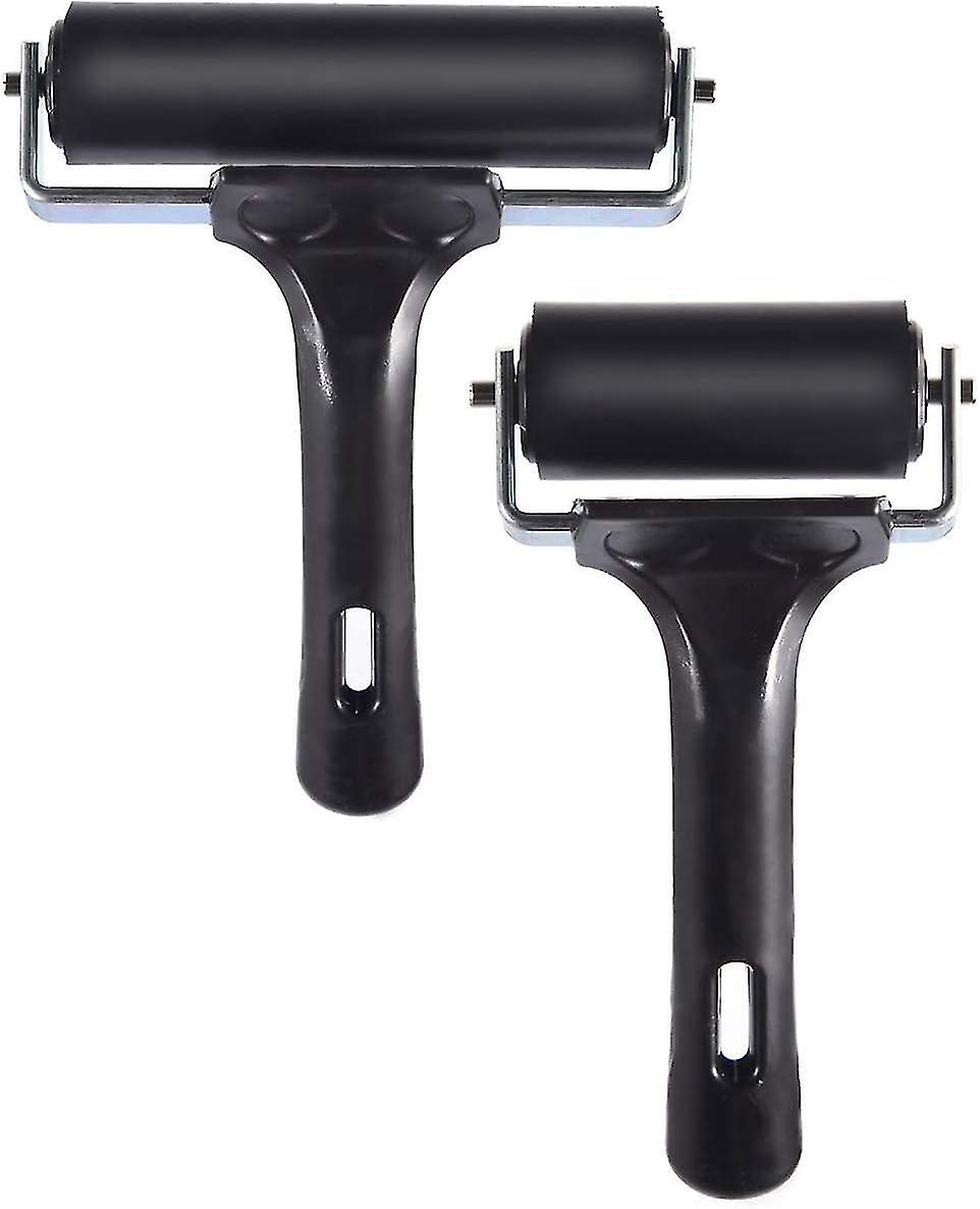 4-inch Rubber Brayer Roller For Printmaking, Great For Gluing Application Also