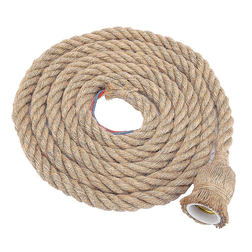 Ceiling Light Base Pendant Lamp 85 - 265V, Vintage Hemp Rope