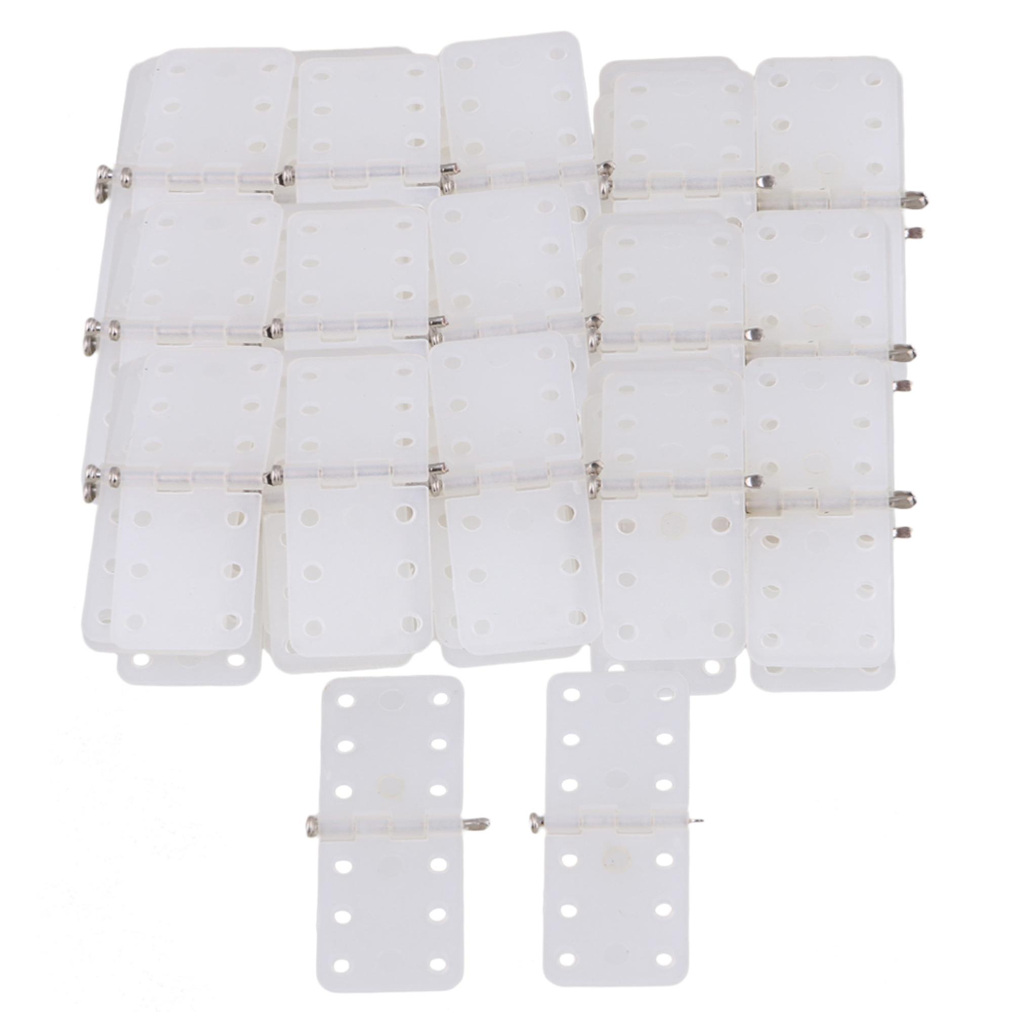 50 Pcs Foldable Rectangle Pinned Hinges for RC Airplane Aircraft Beige