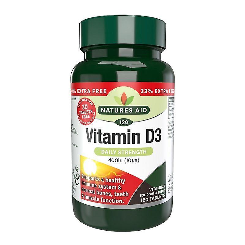 Nature's Aid Vitamin D3 400iu (10ug) Tablets 120 