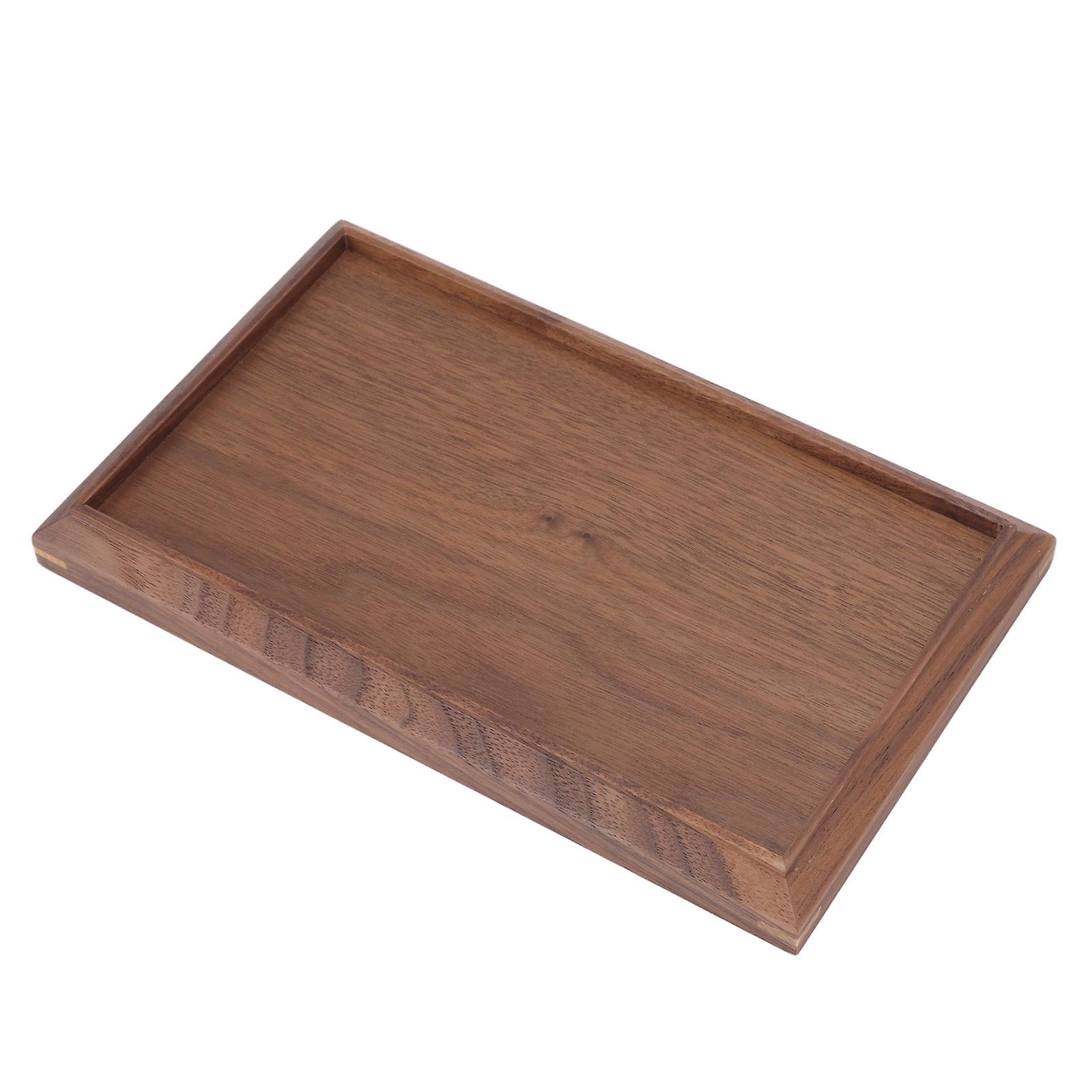 Black Walnut Tray Simple Fashion Serving Tray Serve Tea Fruit Cheese Wine Or Meals Small Rectangle 