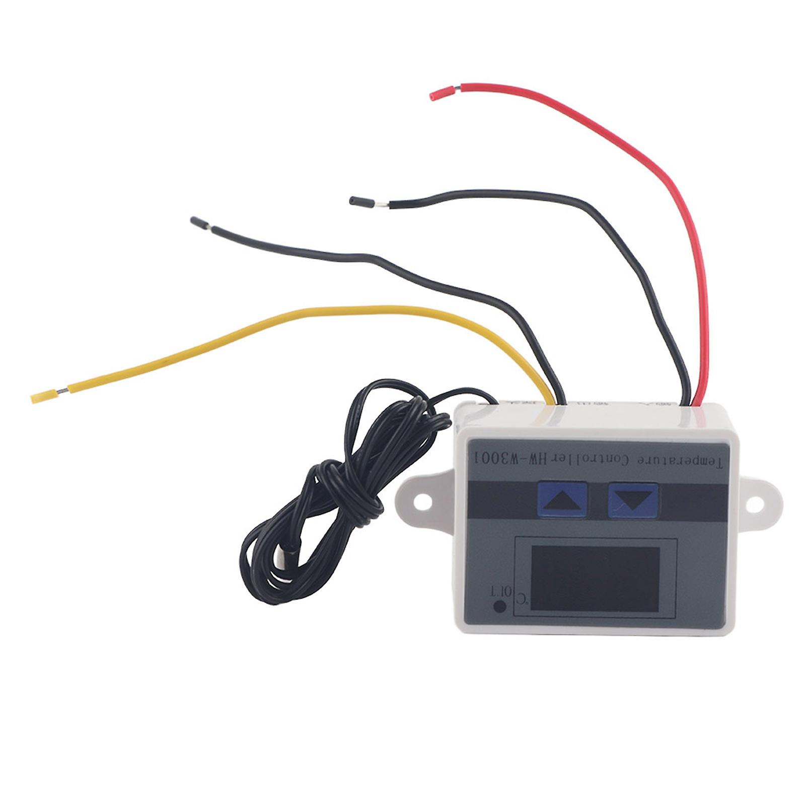 Risegun Thermostat Switch Digital Temperature Controller Thermostat Switch with Waterproof Sensor Probe (24V 240W)