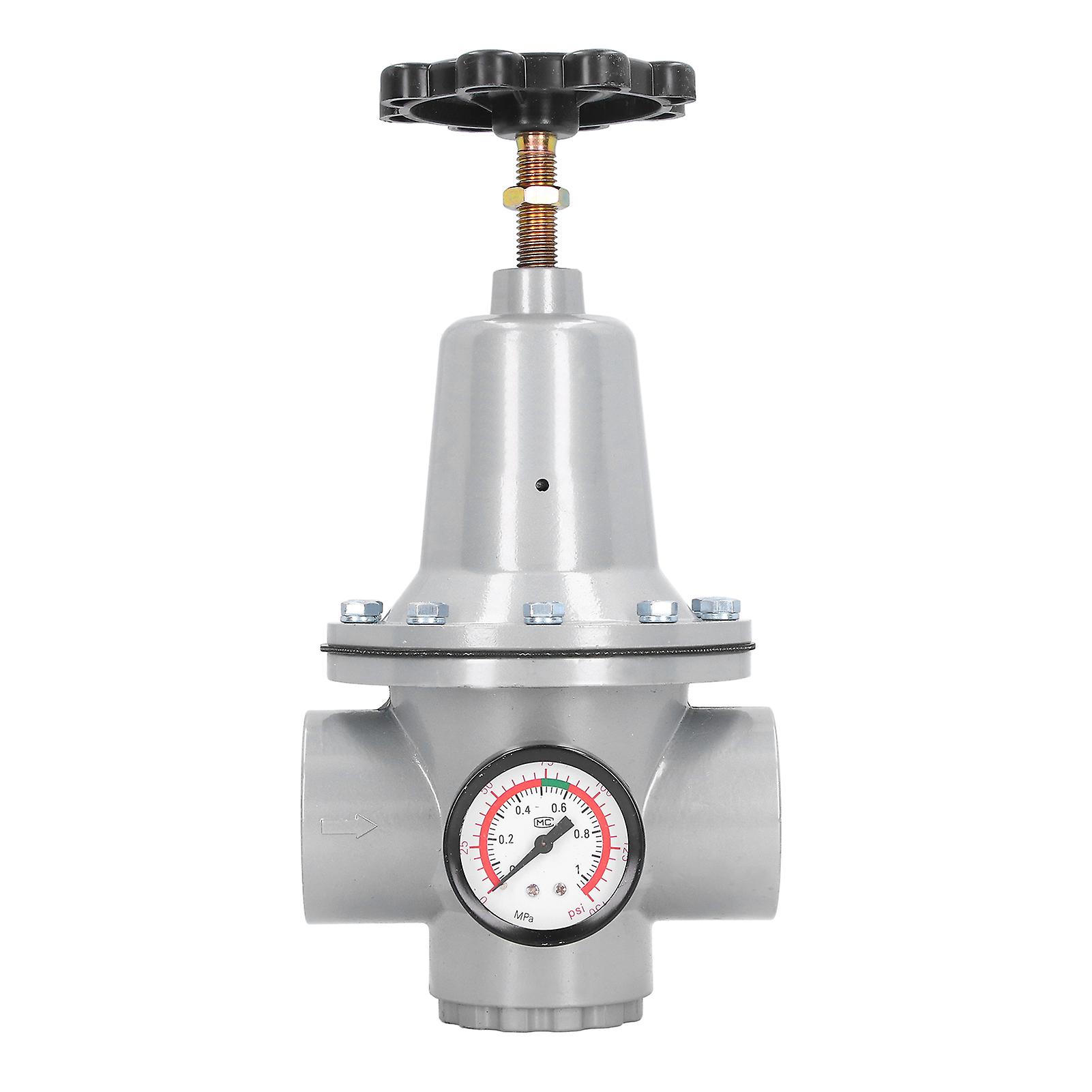 Air Compressor Regulator Pneumatic Pressure Valve with Gauge Aluminium Alloy 0.1-0.8MPa Aluminium Alloy Body(QTY-50)