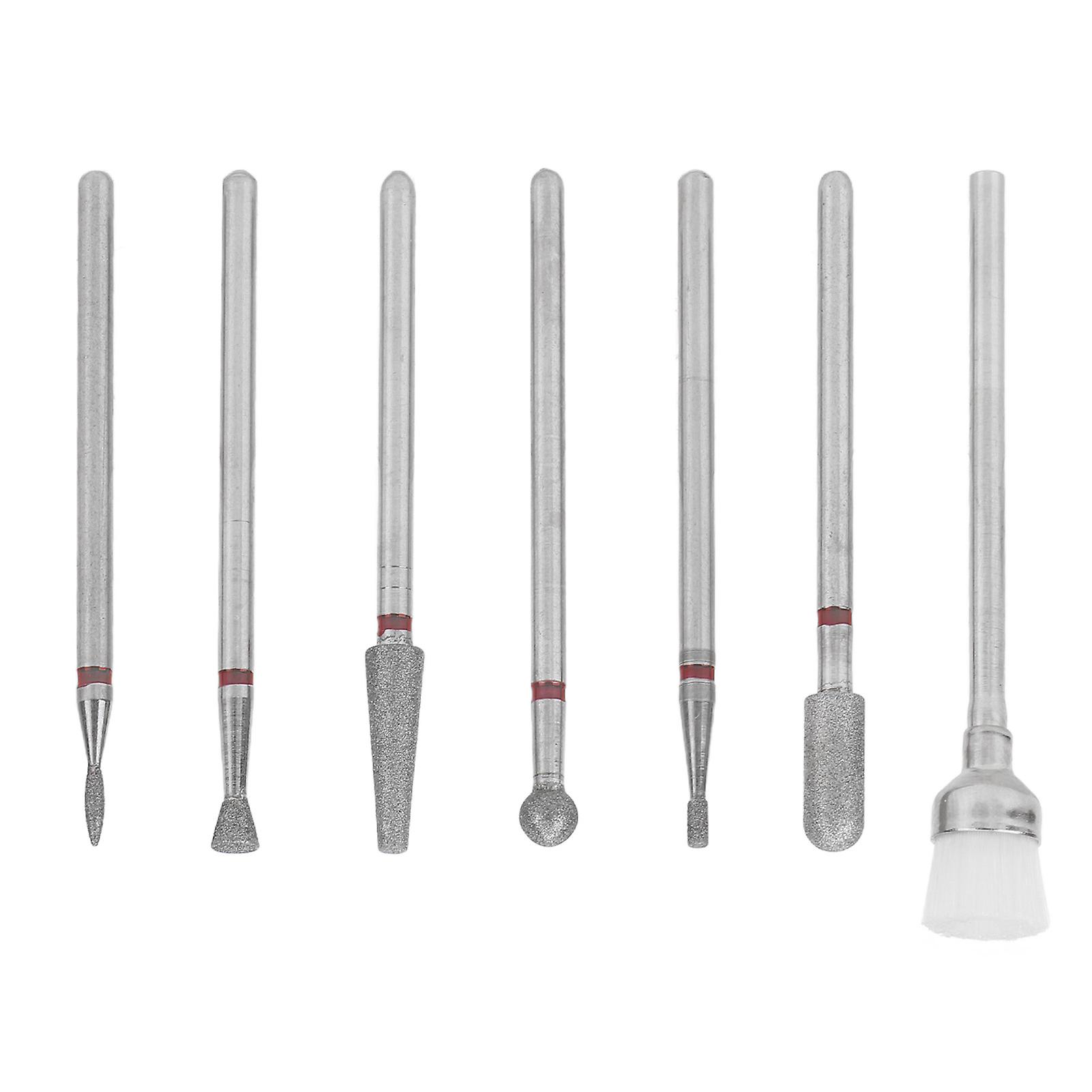 7pcs Nail Drill Bits Rotatable Fast Remove Coarse Skin Portable Tungsten Carbide Drill Bits 