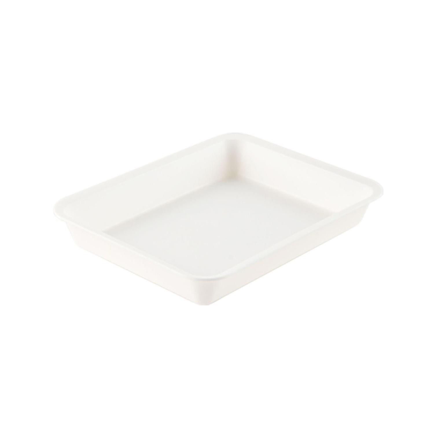 Plateau De Vaisselle Portable De Qualité Alimentaire Sûr Créatif Multifonctionnel Magasin Blanc Rectangle Forme Assiette Alimentaire