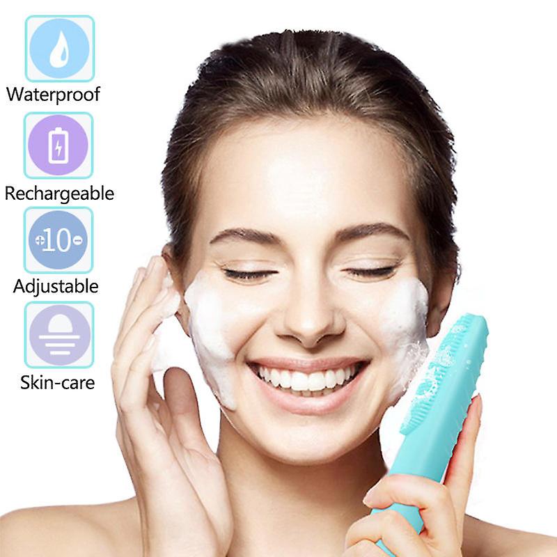 Electric Facial Cleansing Brush With Gentle Exfoliation & Sonic Vibration For All Skin Types