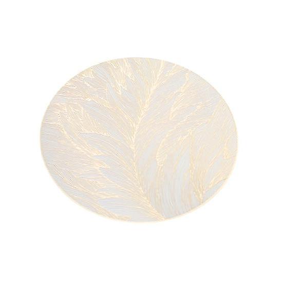 Round Heat Resistant Placemat Gold Pattern PVC Table Protection Mat Anti-Scalding Wear-resistant Mat for Home Dining Wedding Kitchen