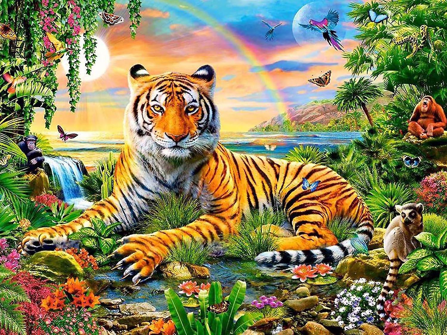 (30x40cm) 5D Diamond Painting Tiger 20