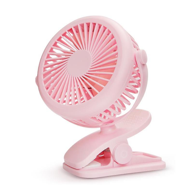 USB Fan,  Quiet Portable Clip Personal Mini Desk Fan with Rechargeble Battery, 3 Speed 360 Adjustabl
