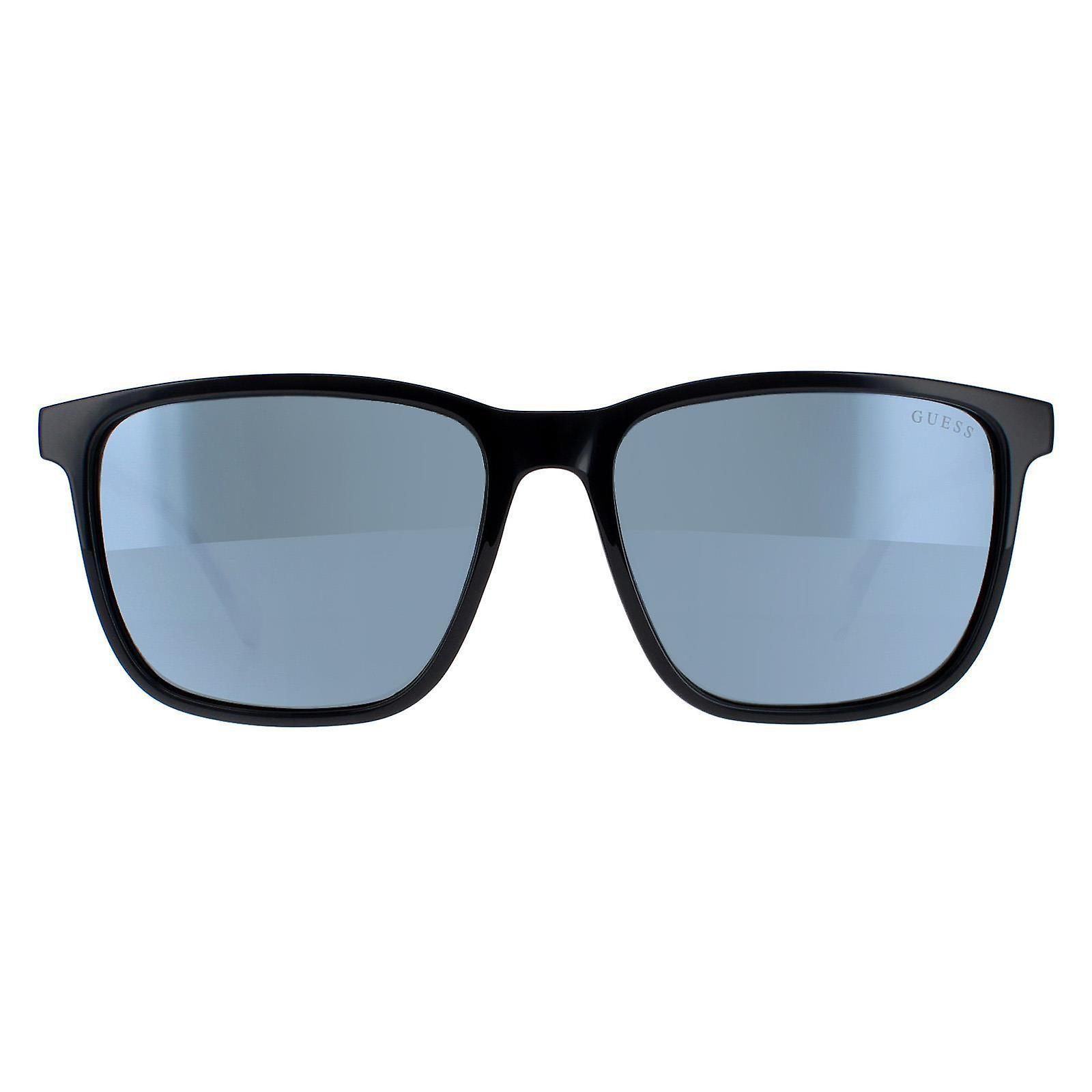 Guess Sunglasses GU6944 01Q Shiny Black Green Mirror