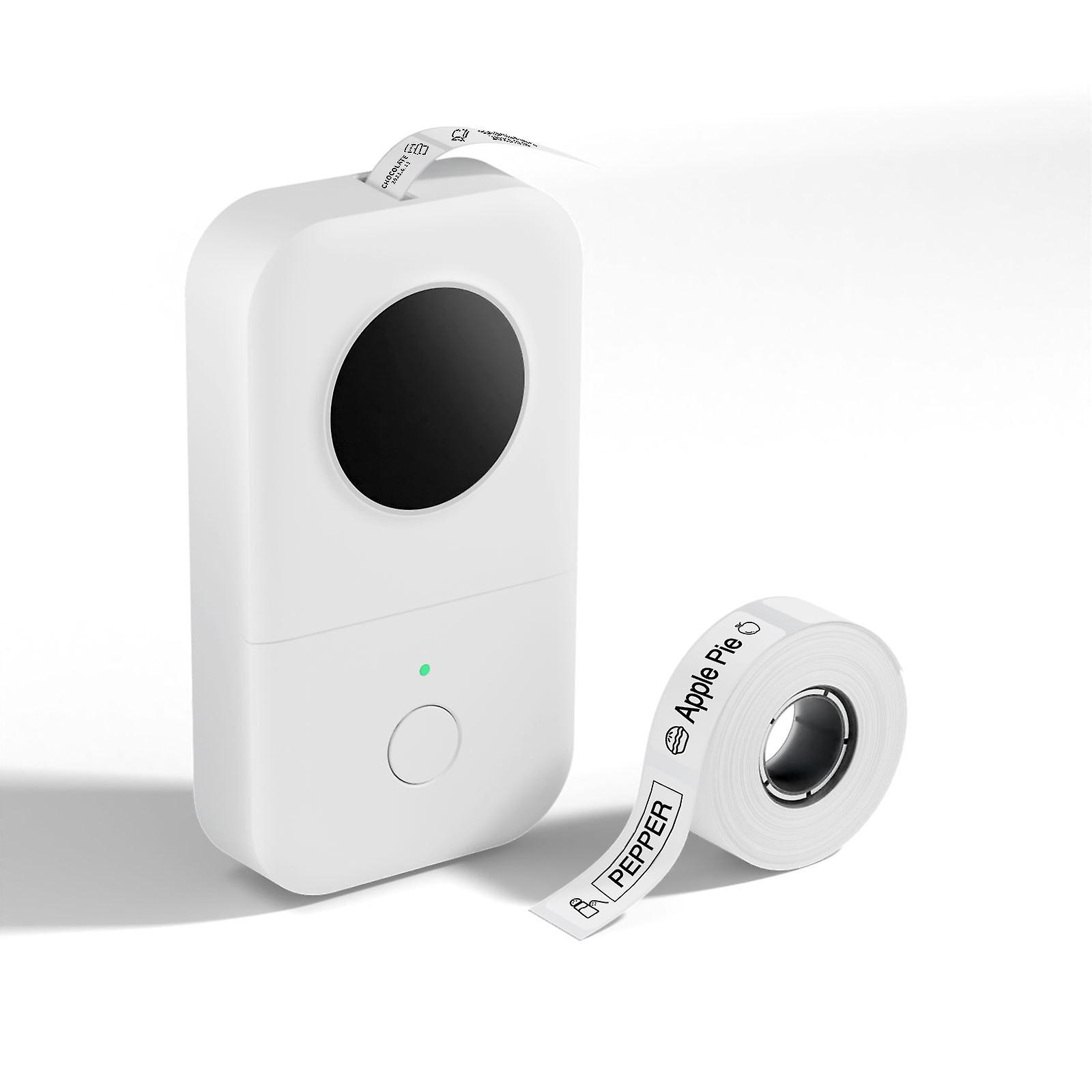 Phomemo D30 Thermal Label Printer With 1 Roll Paper White