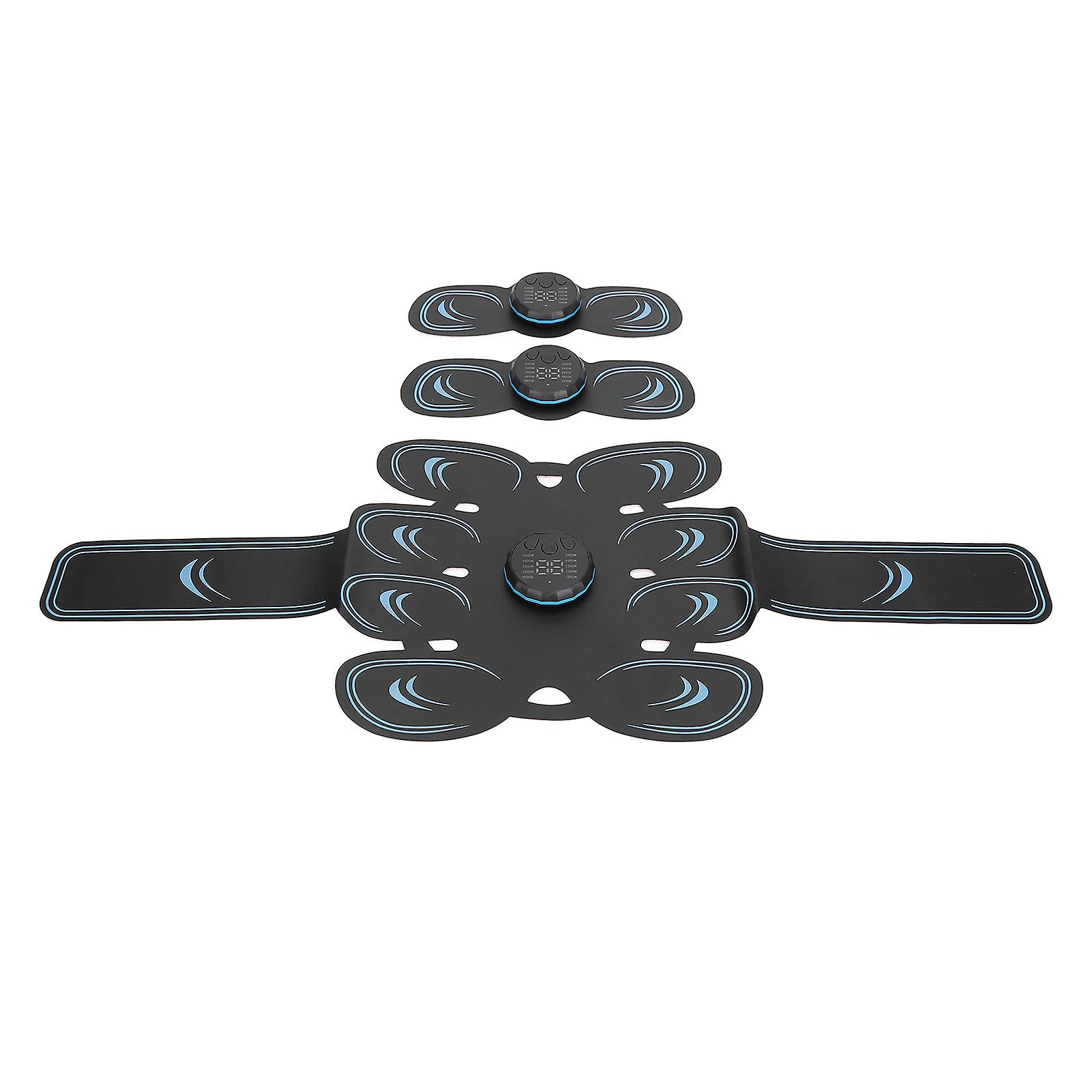 Abdominal Muscle Toner Fat Burning USB Rechargeable Multi Gear Abdominal Training Device for Workout with 3pcs Patch 