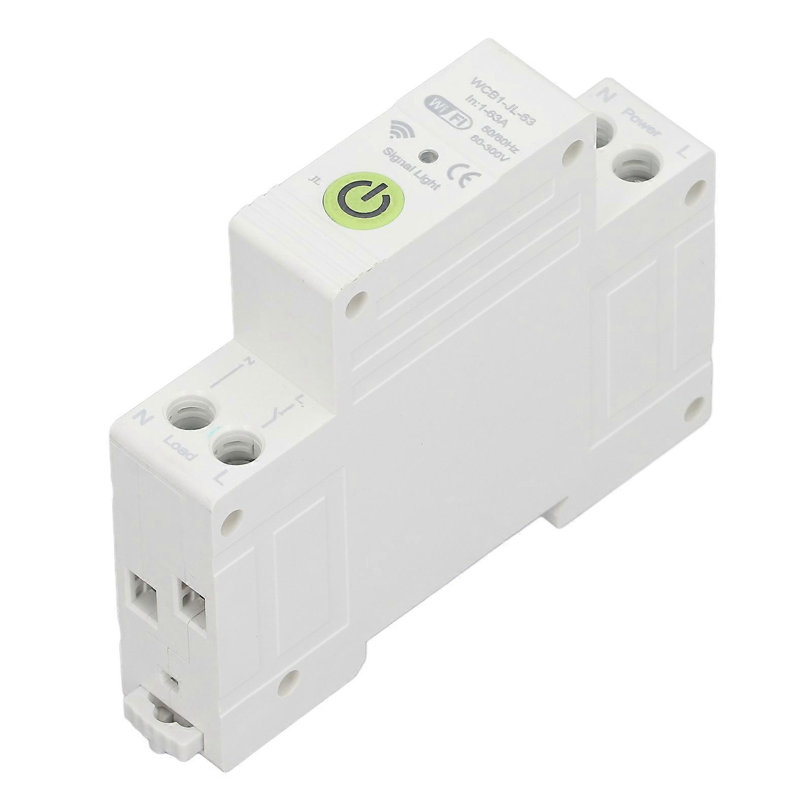 WiFi Smart Circuit Breaker APP Voice Control DIN Rail Smart WiFi Switch with Metering and Timer AC230V 163A