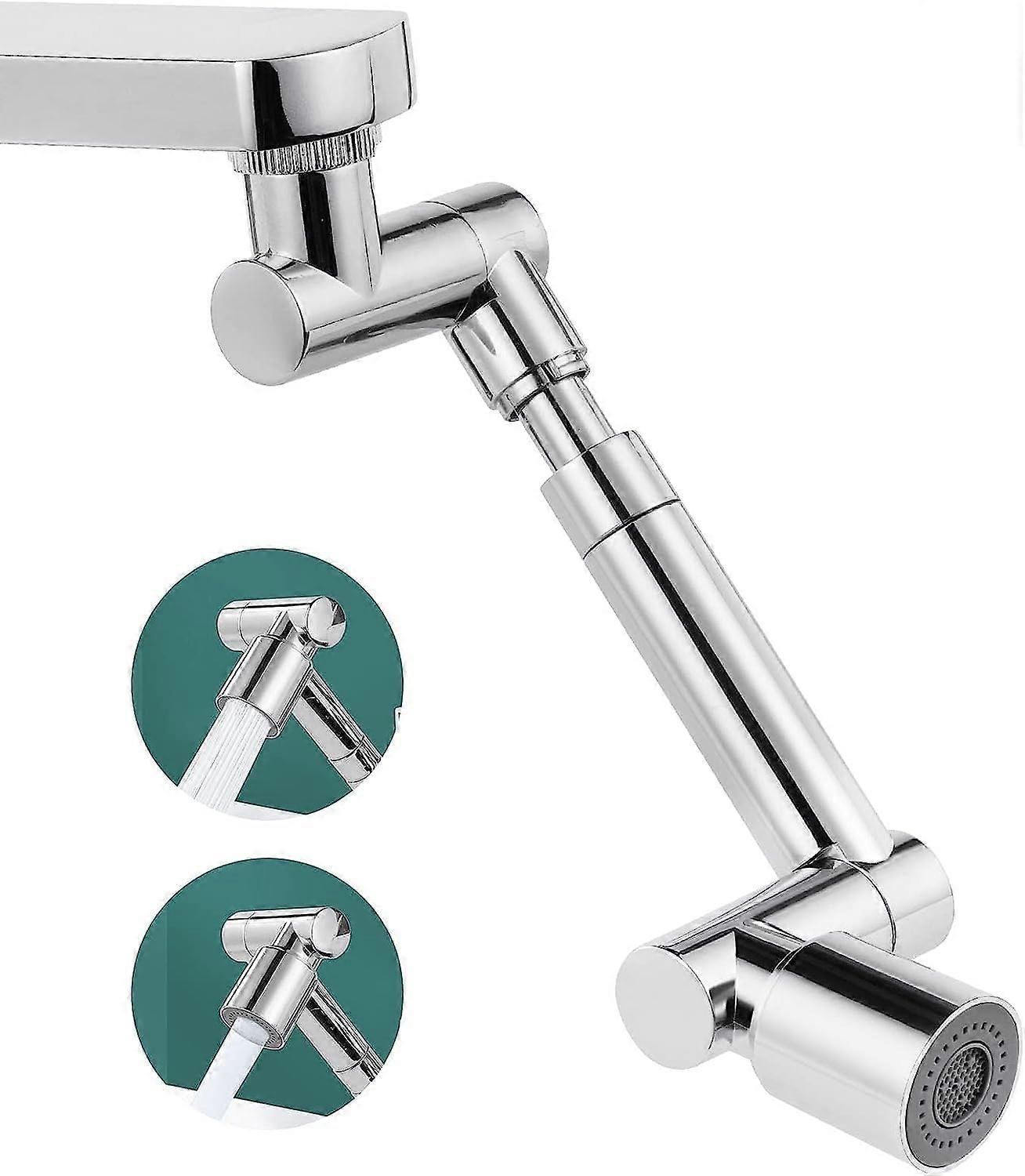 Rotatable Multifunctional Extension Faucet, Solid Brass Universal Splash Filter Faucet Attachment
