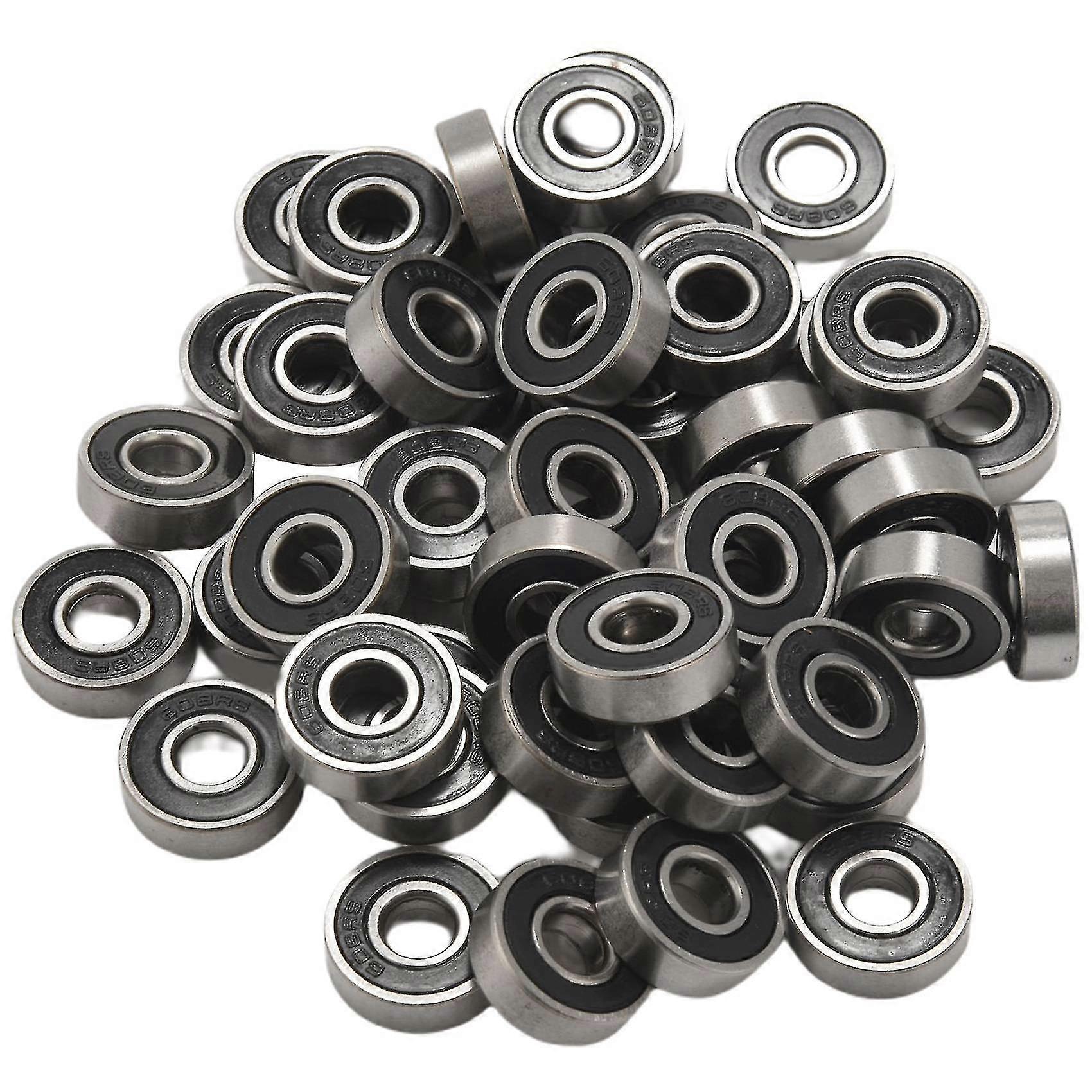 50pcs/set 608 2rs ρουλεμάν Abec-5 8x22x7 mm βαθιά αυλακώσεων ανθρακούχα χαλύβδινα σφραγισμένα ρουλεμάν