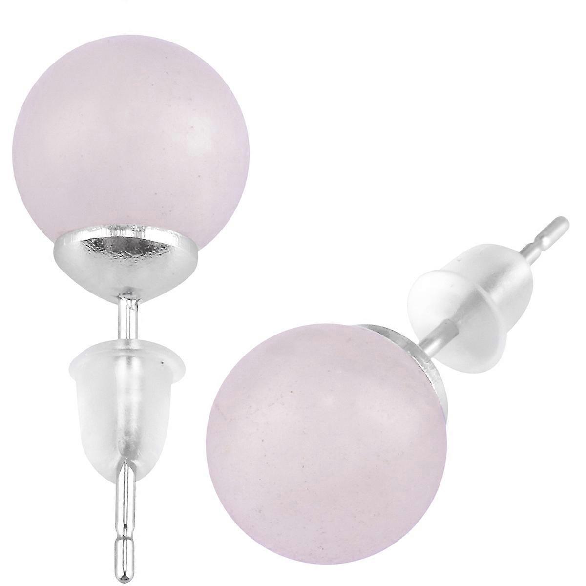 Earrings-Pink Crystal Round-Delicate Grace-Minimalist Vibes