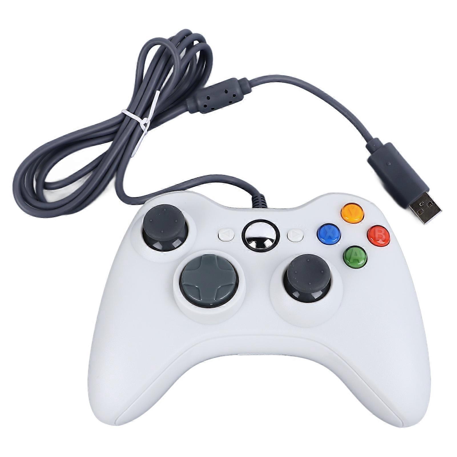 Wired Controller Plug and Play Accurate Control Ergonomic Design Game Controller for PC White