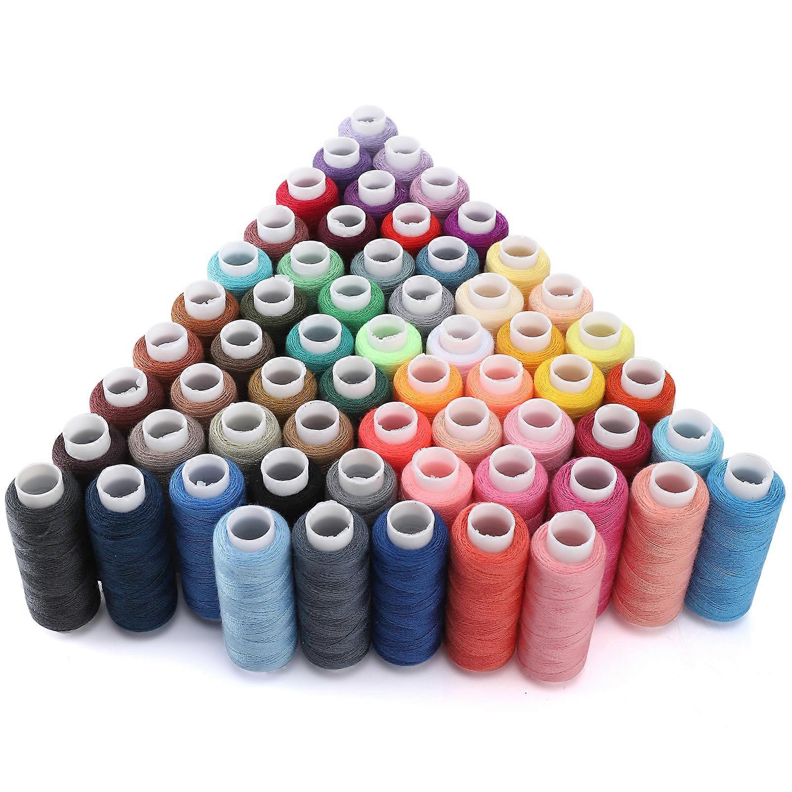 60Pcs DIY Sewing Thread Set Small Roll Apparel Needlework Color Threads 250 Yards