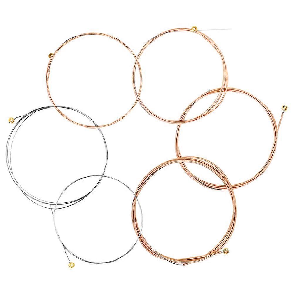 6pcs Metal Folk Guitar Strings Folk Guitar Replacement Strings Guitar Accessories