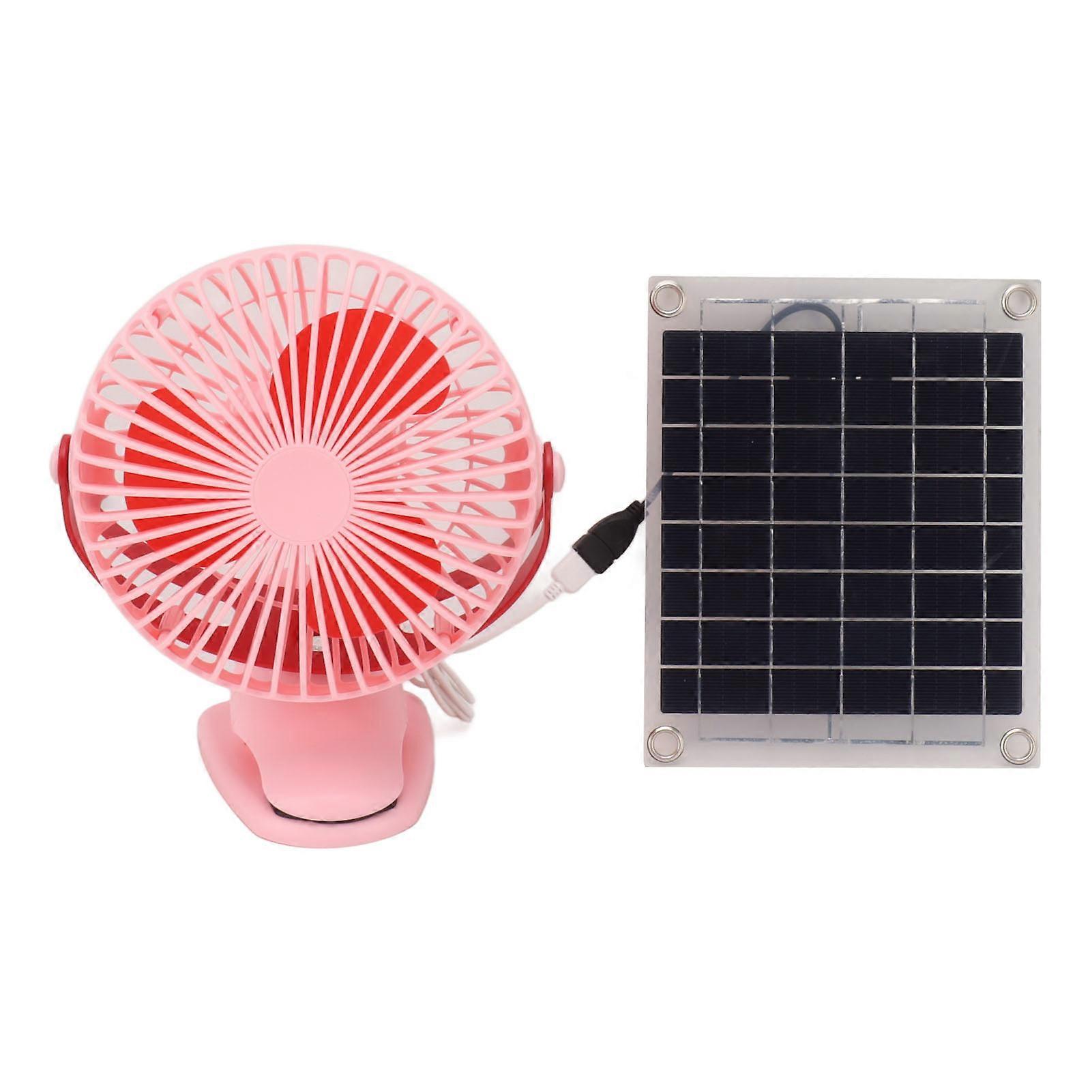 10W Monocrystalline Silicon Solar Ventilator Brushless Double Sided Rotation Solar Panel Powered Portable Cooling Fan for RV Travel Pet