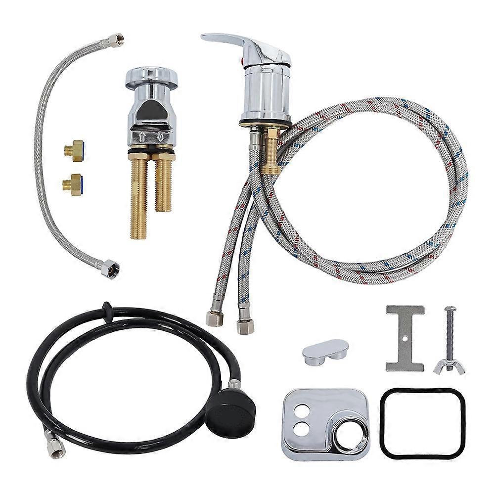 sampon tál csaptelep, csaptelep készlet sampon tömlő mosogató csaptelephez permetezővel, fodrászat mosogató csaptelep S