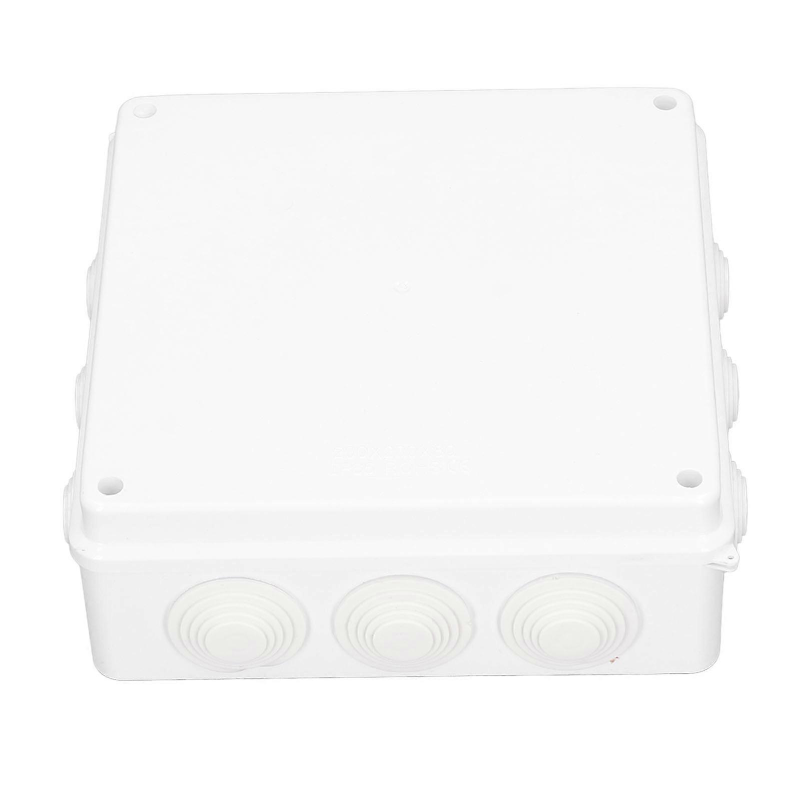 Electrical Junction Box 200x200x80mm IP65 Weatherproof Pre Drilled Electrical Enclosure Project Box with Rubber Gasket NO.0037