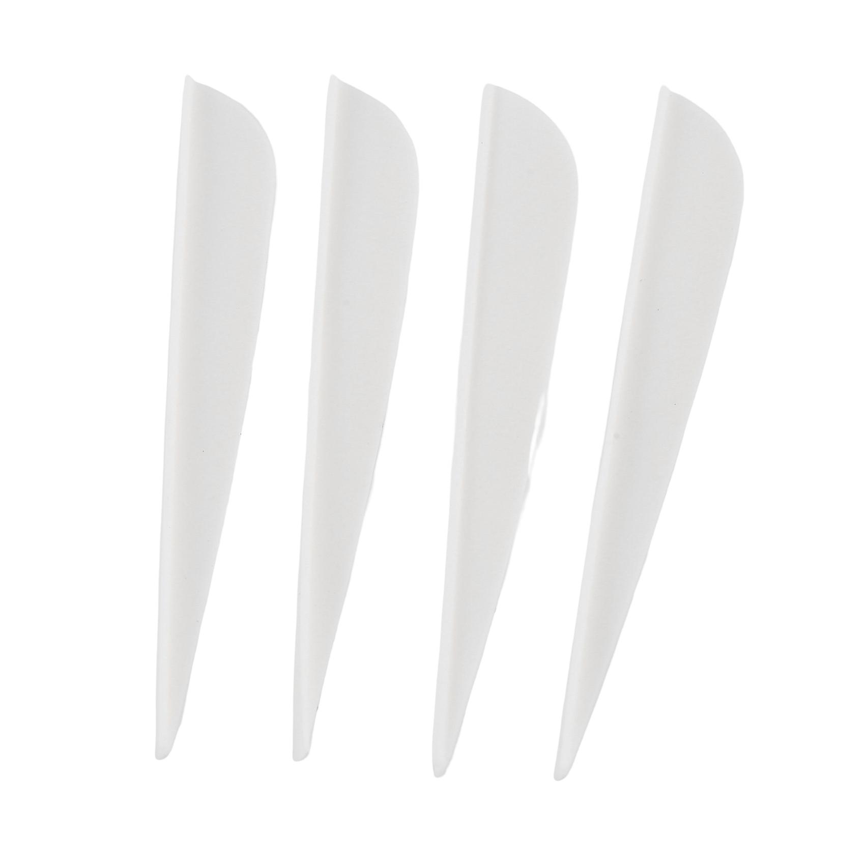 Βέλη πτερύγια 4 ιντσών πλαστικό φτερό fletching για DIY τοξοβολία βέλη 50 πακέτο (λευκό)