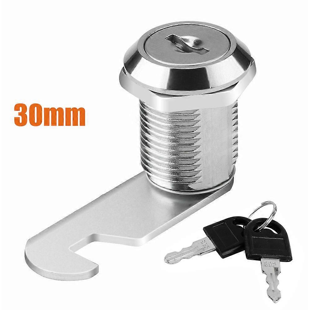Security Lock Metal Alloy Cylinder Cabinet Locker Cam Lock With 2 Keys Security Mailbox Lock Cabinet Drawer Cam Lock 18mm Hole