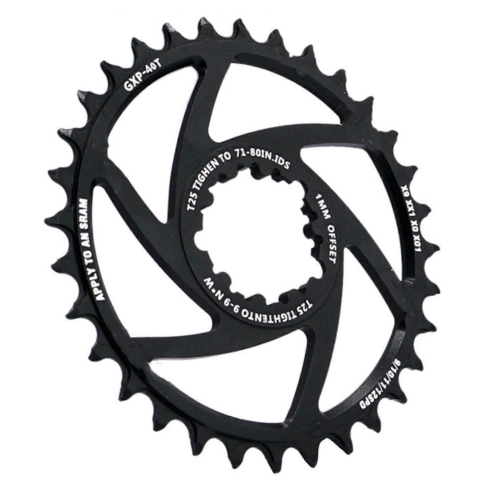 MTB Bike Bicycle GXP Single Speed Chainring 30T/32T/34T/36T/38T/40T Offset 1mm