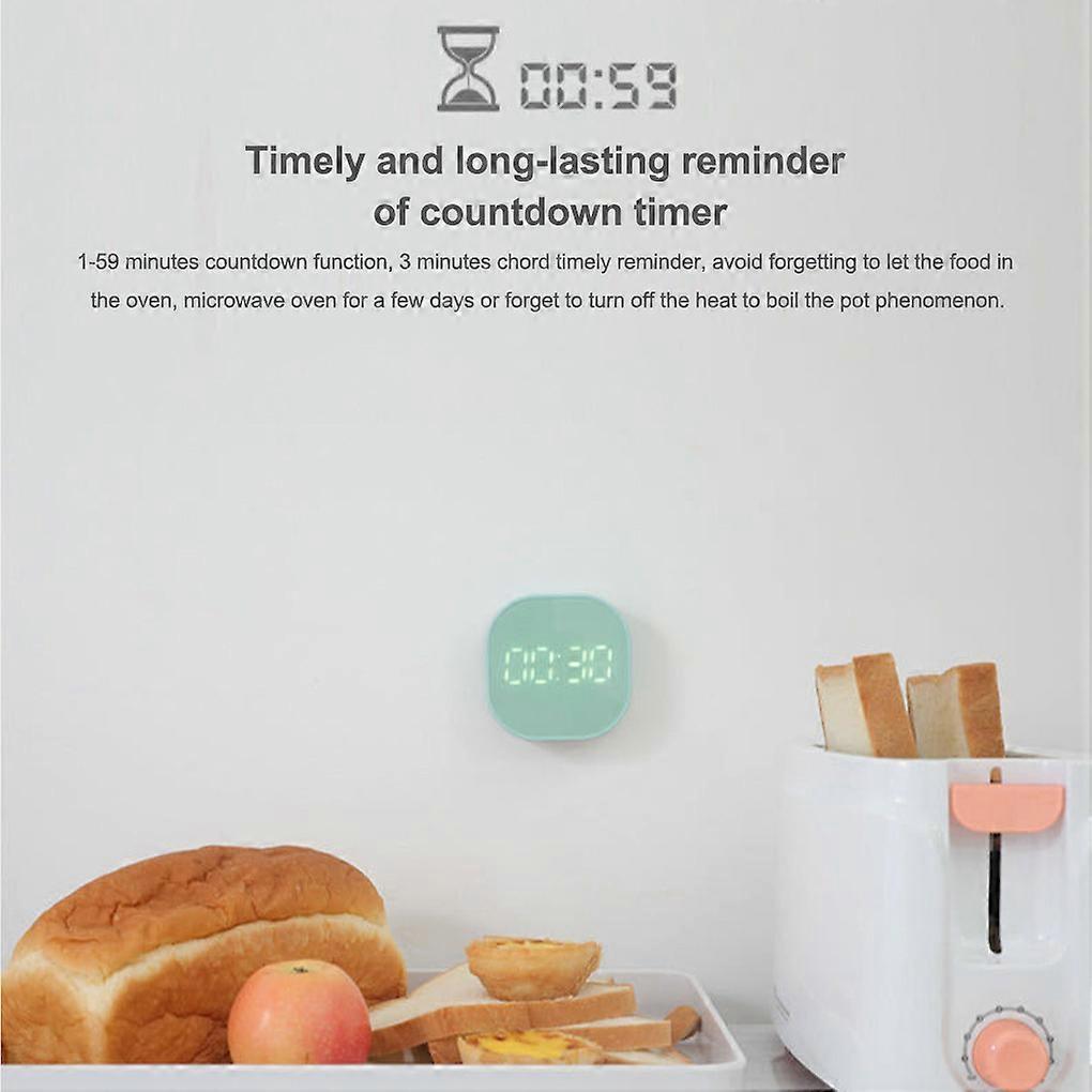 Magnetic Hanging Kitchen Timer Switchable Temperature Display Clock for Kitchen Cooking Morning Wake-Up