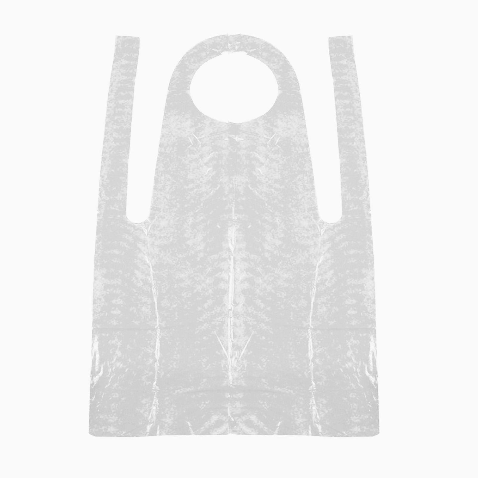 Kitchen Thickened Plastic Apron Waterproof Transparent Plastic Pinafores for Cooking