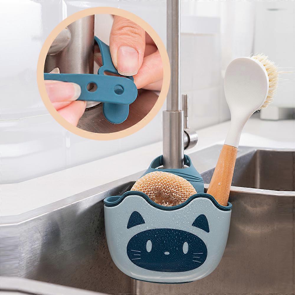 Kitchen Sink Hanging Drain Basket Adjustable Push button Tap Hanging Strainer