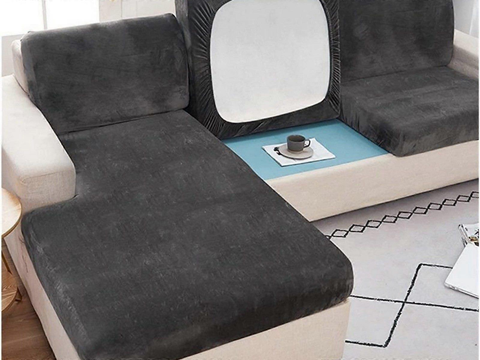 For Double Seater Stretch Sofa Covers Couch Protector Sofa Slipcovers Black