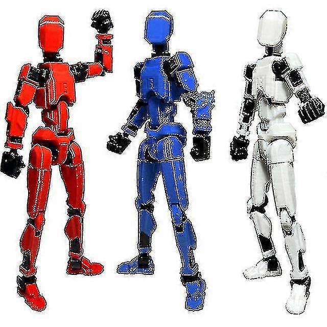 T13 Action Figure Titan 13 Robot Action Figure Human Action Figure 3D Printed Action Figure and Weapons Set  (DPD)