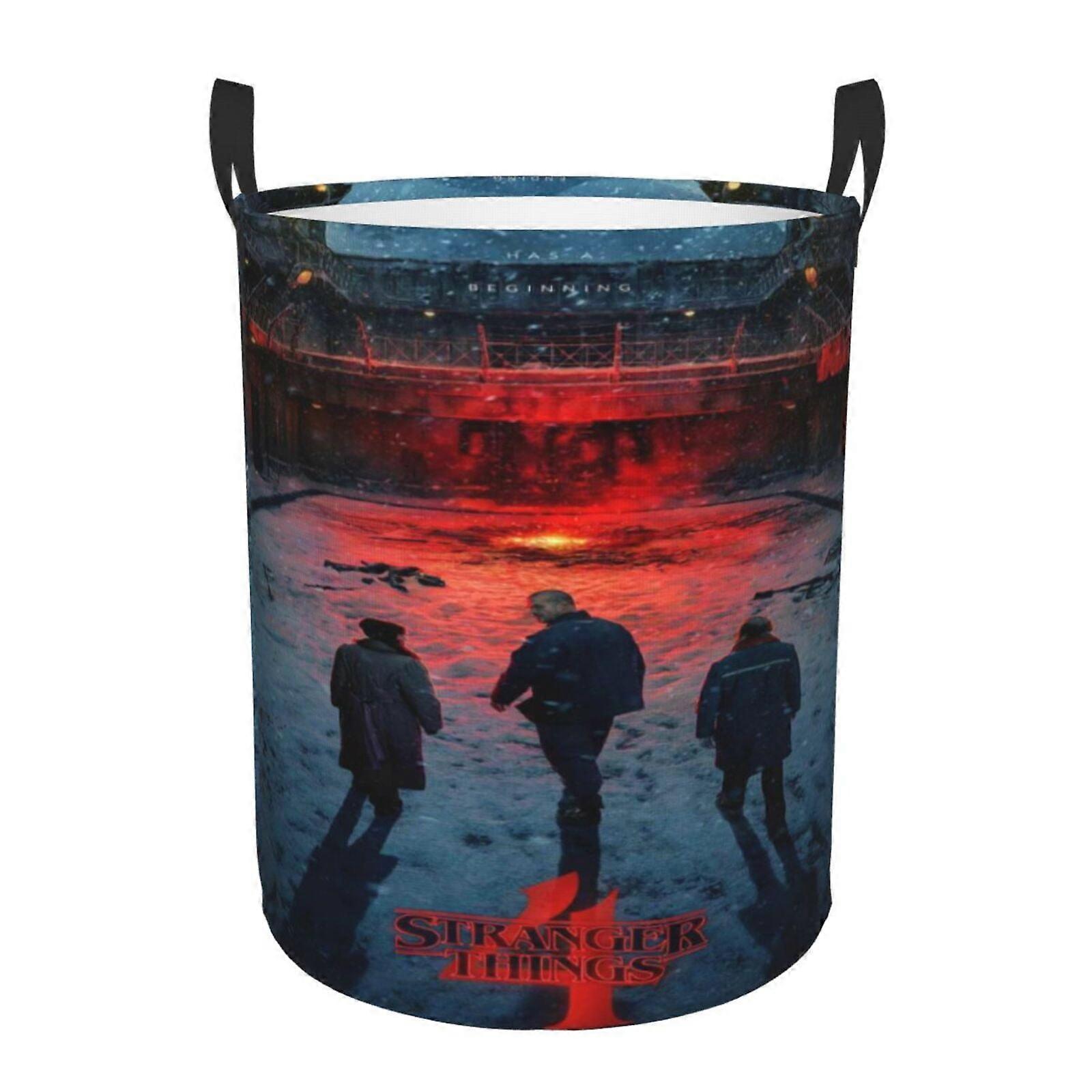 Καλάθι πλυντηρίου Stranger Things, πτυσσόμενο εμπόδιο πλυντηρίου, βρώμικο εμπόδιο ρούχων, αδιάβροχο εμπόδιο ρούχων, πτυσσόμενο πλυντήριο SYS26906