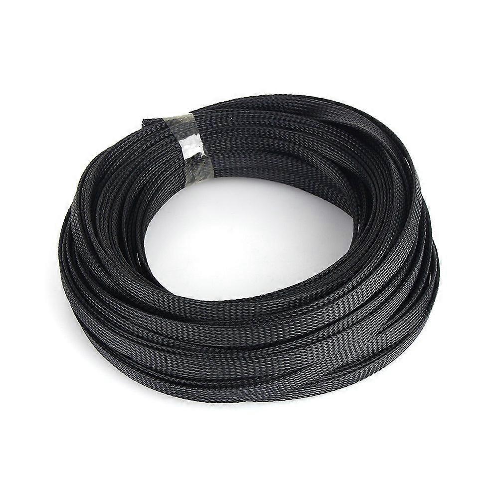10mm Expandable Braided PET Sleeving Cable - 10m High Densely Black