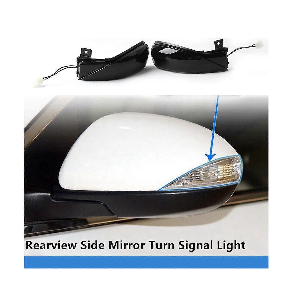 Car LED Dynamic Side Mirror Turn Signal Indicator Lamp for 2008-2014 for 6 2007-2015 Smoked