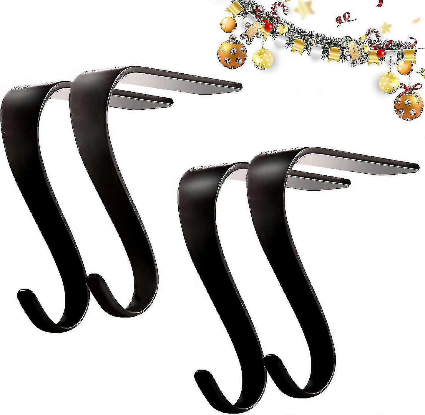 Christmas Stocking Holders, 4pcs Christmas Stocking Holders For Fireplace Mantle, Multi-uses Stocking Hooks