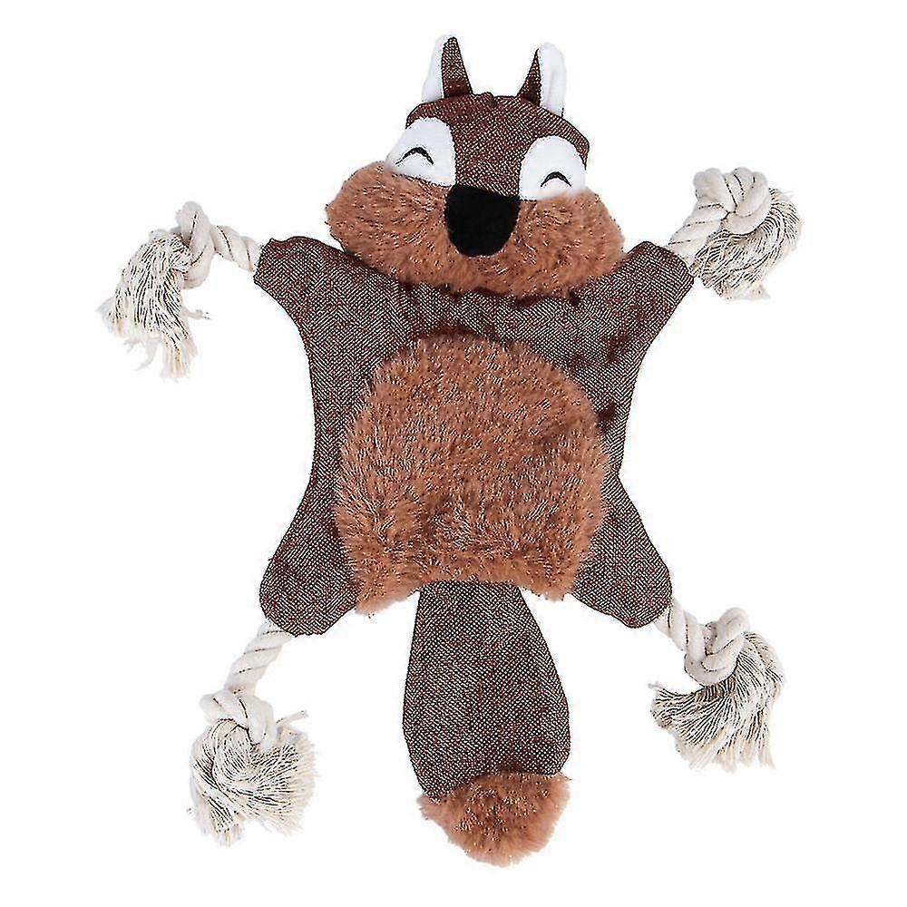 'plush Vocal Teeth Cleaning Pet Toy (squirrel)