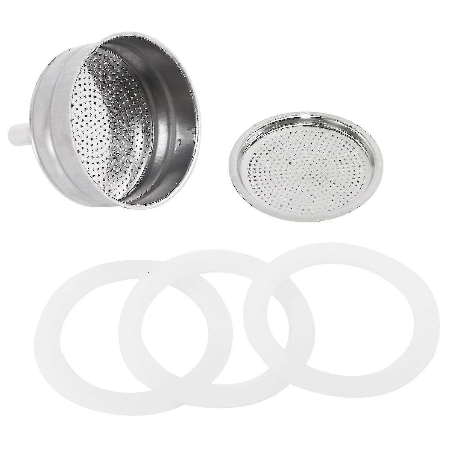 6 أكواب موكا آلة القهوة استبدال قمع مجموعات متوافقة مع موكا اكسبرس ، 3 حزم استبدال