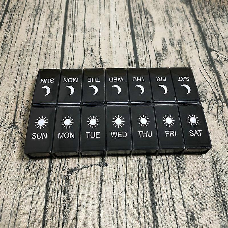 Weekly Pill Box Organiser 7 Day Pill Case AM PM, BPA Free Medicine Storage Box for Pills, Vitamins, Medication