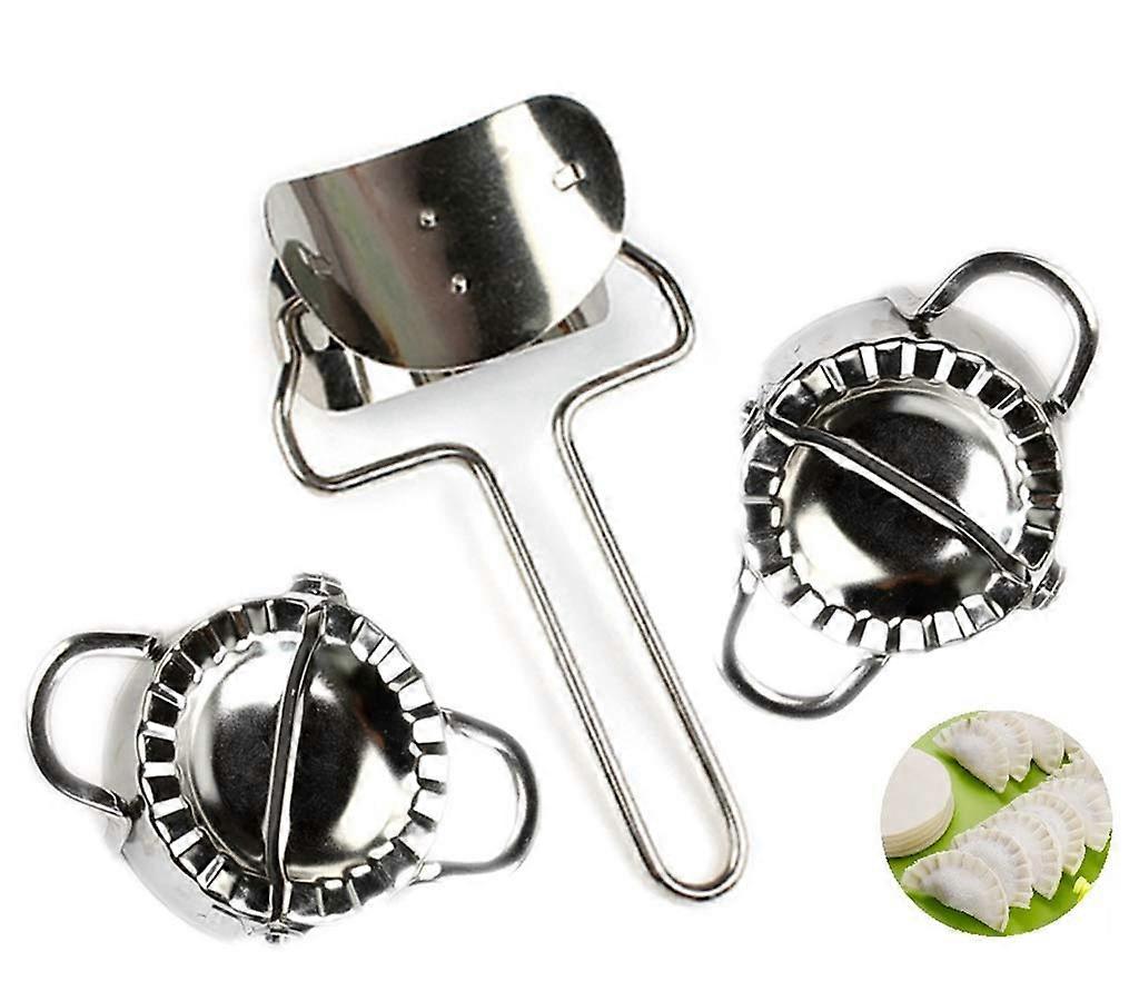 Chinese Dumplings Rapid Making Tool Set (1Dumpling Skin Maker 2Dumpling Moulds)