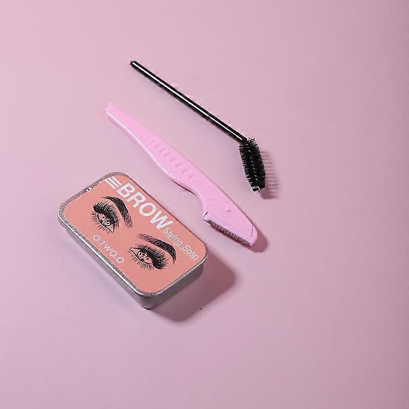 Long Lasting Eyebrow Soap Wax With Trimmer Fluffy Dense Eyebrow Transparent