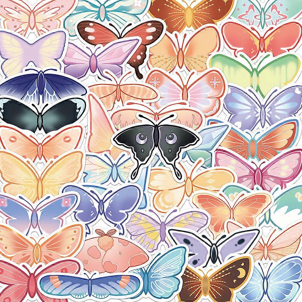 40pcs Cute colored butterfly Decoration Stickers