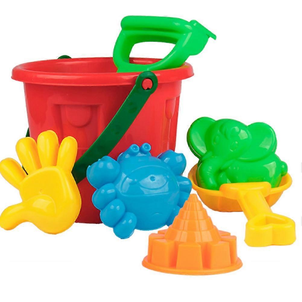 7Pcs Summer Kids Bucket Shovel Rake Mold Outdoor Game Beach Sand Play Toy Set KAESI