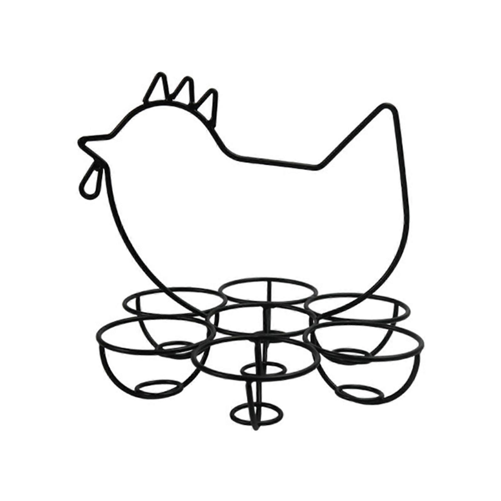 Egg Storage Rack Hen Shape 7 Compartments Great Load Bearing Art Display Restaurant Egg Power Puff Storage Basket Kitchen Tool KAESI