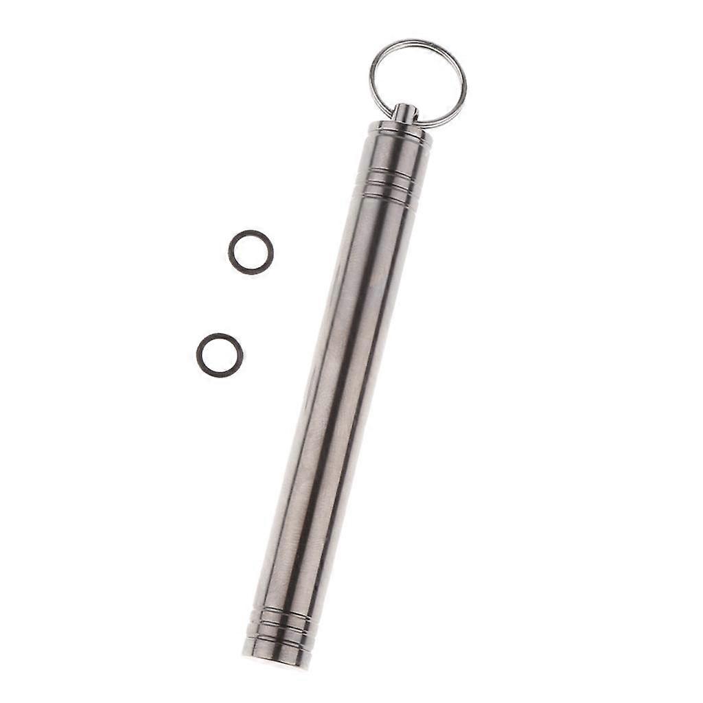 Waterproof Titanium Alloy Pocket Toothpick Ear Pick Holder Camping Silver