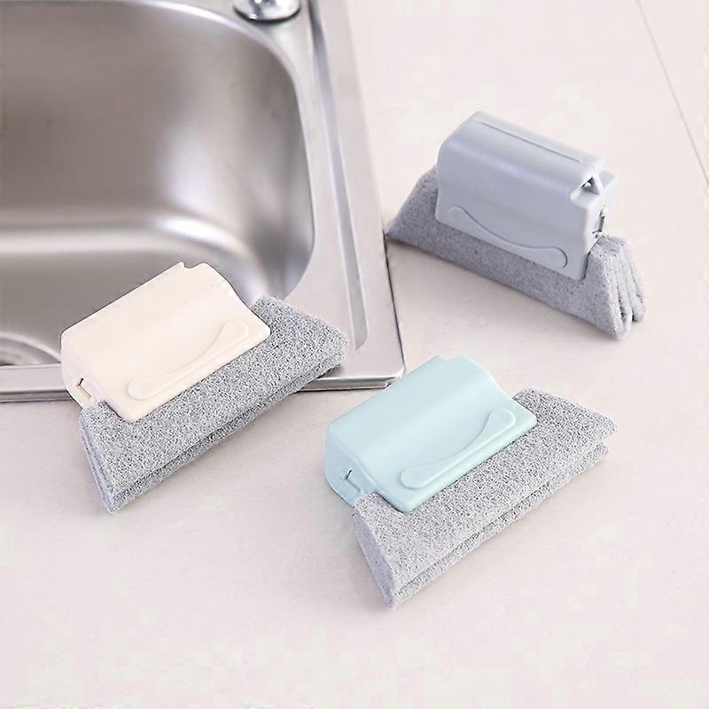 Window Groove Cleaning Brush - Small Handheld Crevice Cleaner Tool with Scrubbing Pads - Ideal for Sliding Doors, Air Vents, Shutters, Slots - Remove
