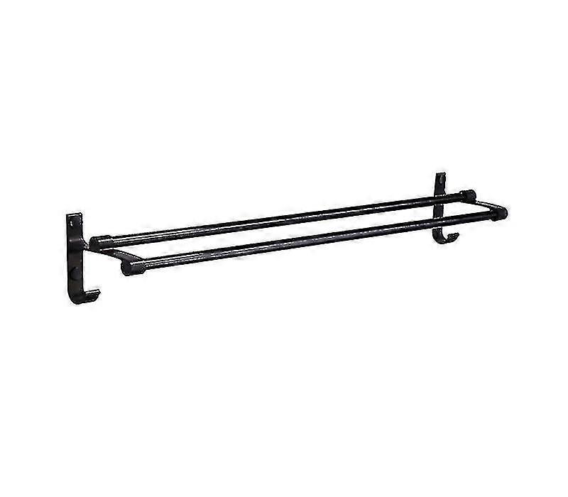 Bathroom Non-perforated Double-bar Towel Rack 60cm
