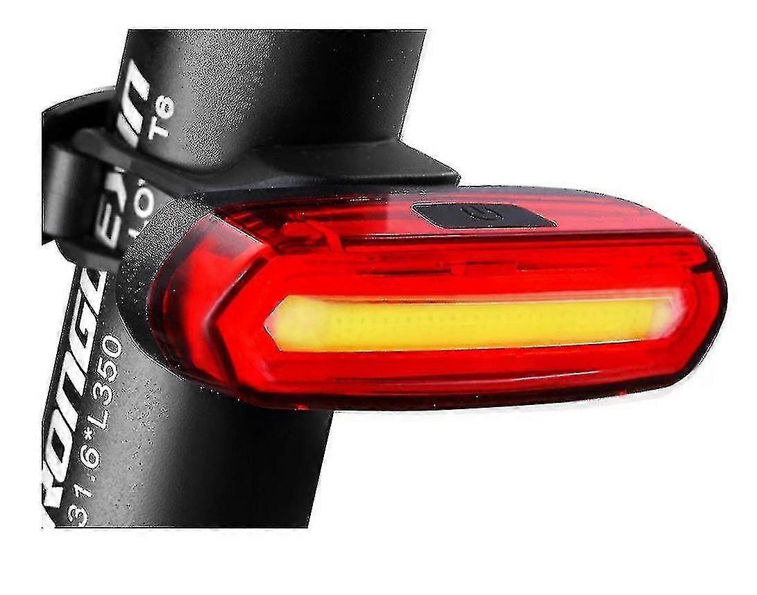 Usb Rechargeable Bike 6 Modes Tail Light Flashlight Led Lamp Warning Light Waterproof(black)